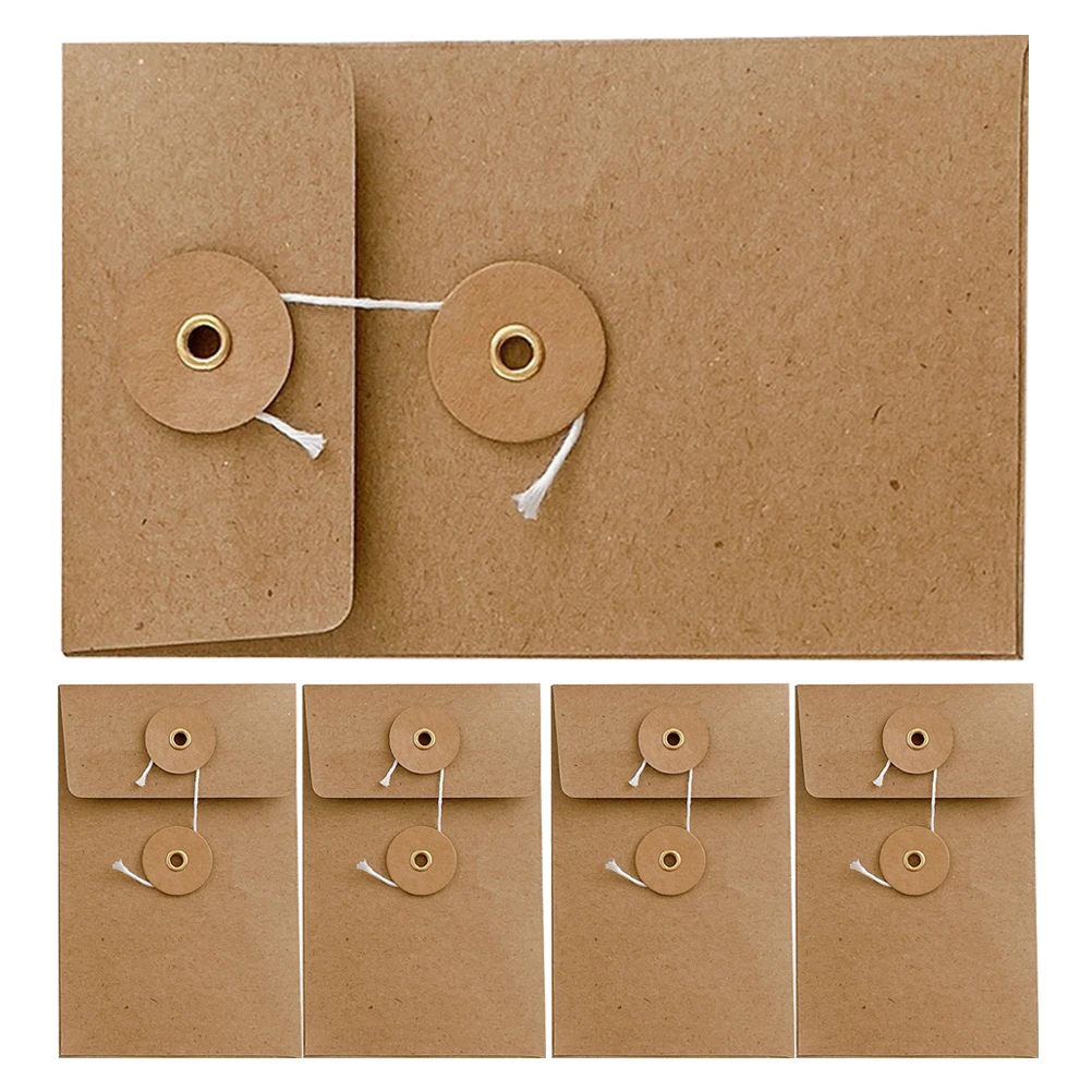 

5 Pcs Data Storage Bag Invitation Envelopes for Photos Decorative Kraft Paper Bills