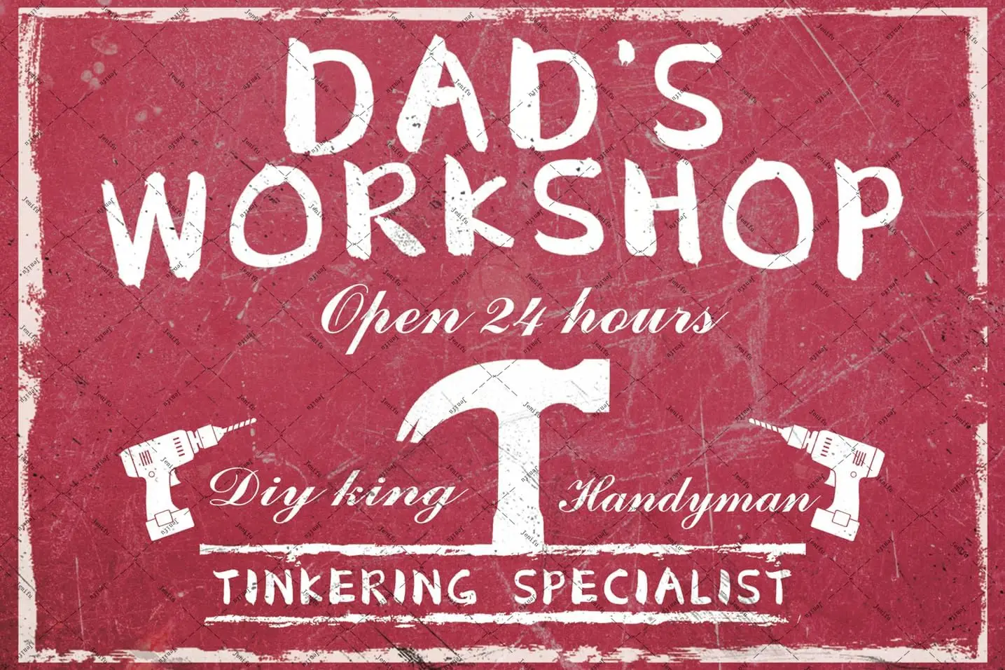 Y1,Dad‘S Workshop Metal Sign Or Dad Man Cave Garage Decor Mechanic Decoration Wrench Wall Fathers Day Gift Funny Wor