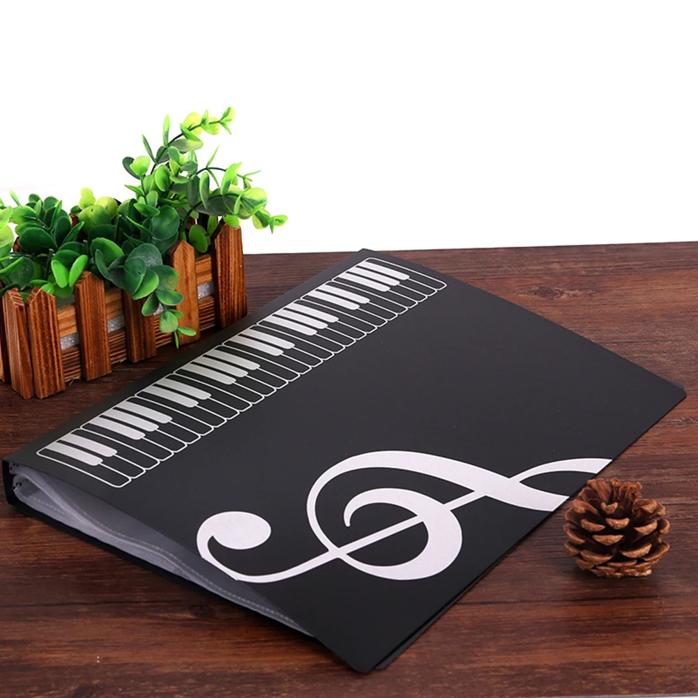 Music Book Clip Sheet Music Folder Music Pink Waterproof White 1 X 40 Pockets ABS Black With Cello With Clarinet Paper Folder