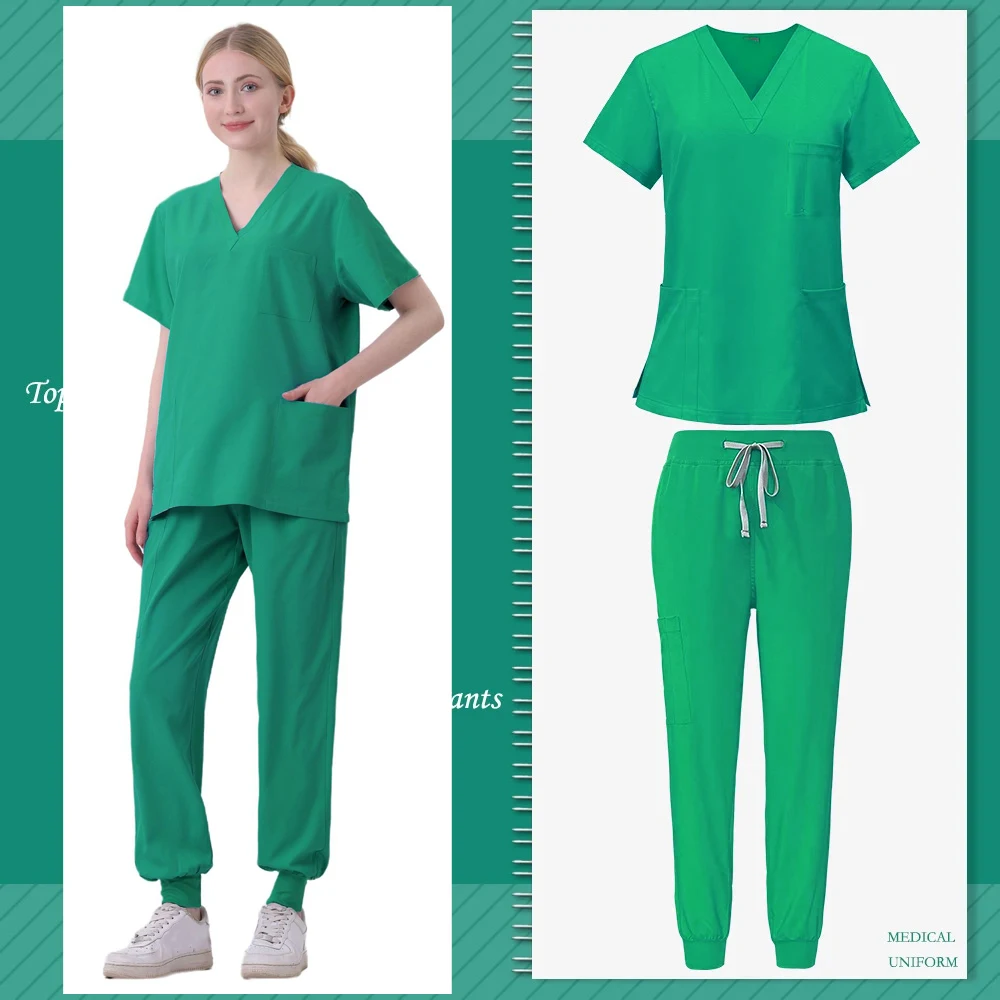 

Hospital Surgery Clothes Medical Uniforms Women Scrubs Sets Doctors Nurses Accessories Dental Clinic Beauty Salon Workwear Set