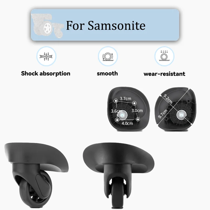 For Samsonite 642 Universal Luggage Wheel Replacement Kit - Silent Swivel Rollers Easy To Lnstall Durable Luggage Accessories