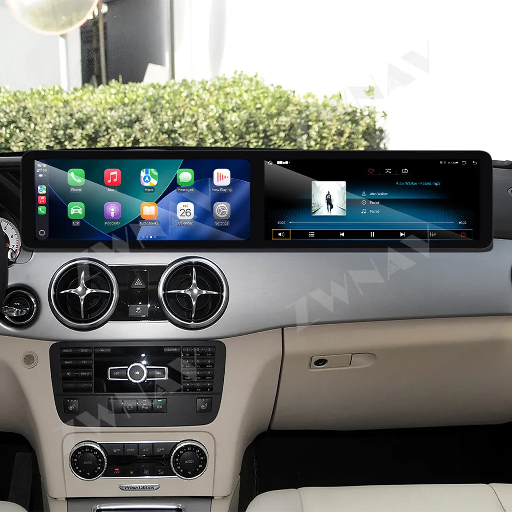 

12.3-дюймовый Android 13 для Mercedes-Benz GLK 2013-2015, обновленная версия с двумя экранами, GPS-навигация, беспроводной CarPlay, сенсорный экран 1920*720