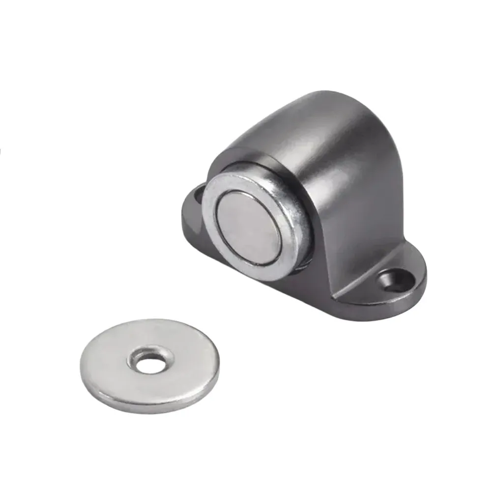 Powerful Magnetic Door Holder Door Bumper Elegant Door Stop Grey Magnetic Door Stop Elegant Streamlined Design