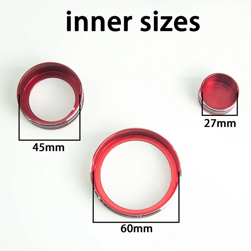 3pcs Car Center Console Volume Drive Mode Multimedia Knobs Decoration Cover For Alfa Romeo Giulia Stelvio Interior Accessories