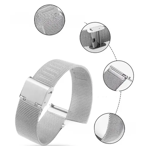 22mm 20mm Klockarmband För TicWatch Pro 3 Ultra GPS/LTE Metallarmband För TicWatch E3 /GTX/GTH/E2 Armband Tillbehör 10 best sales ticwatch pro 3 correa - №1