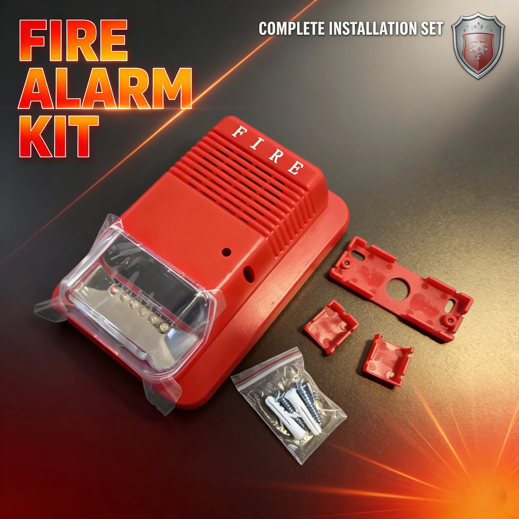 120dB Fire Alarm LED Strobe 3 Alert Tones DC12-24V Winter Resistant for Europe Ukraine Industrial Projects Use