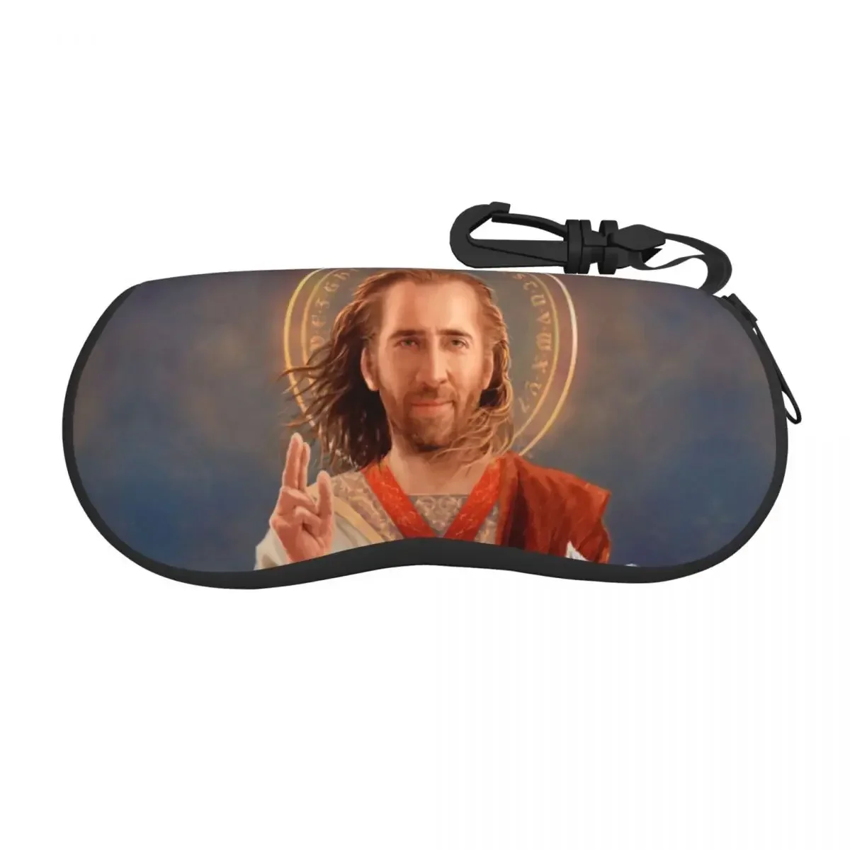 Saint Nicolas Cage Shell Eyeglasses Case Men Women Cool Funny Meme Glasses Case Sunglasses Box Pouch