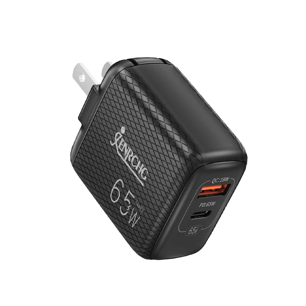 65W USB GaN-lader, snellader voor mobiele telefoons, geschikt voor iPhone, Samsung, Xiaomi, Huawei, QC3.0 USB Type-C wandlader