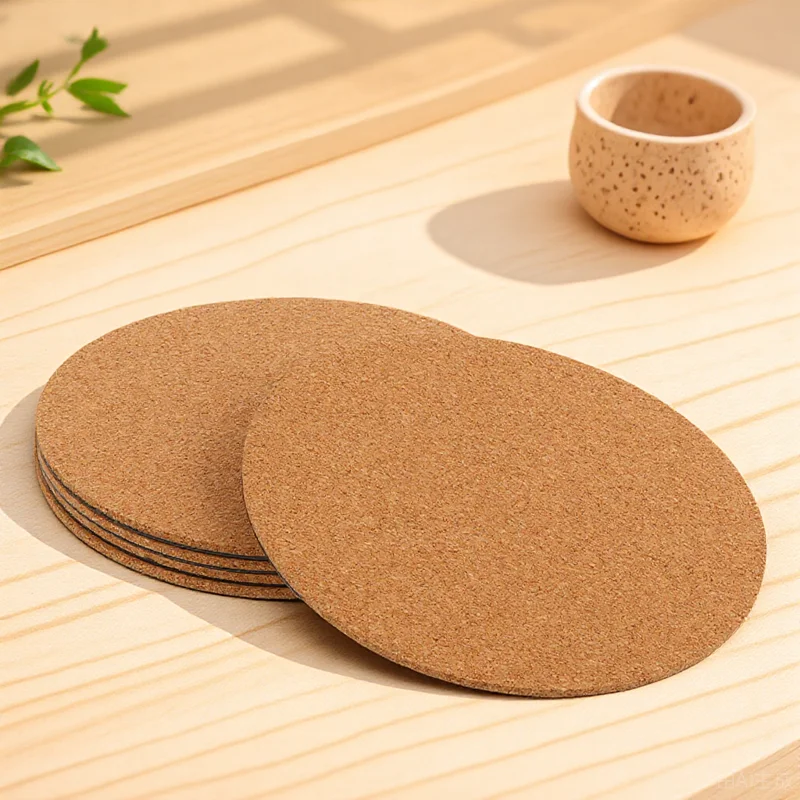 

5pcs Cork Plant Mat Round Garden Flowerpot Coasters Durable Lightweight Water Resistant Trays For Plant Pots Soft Non Slip Pads