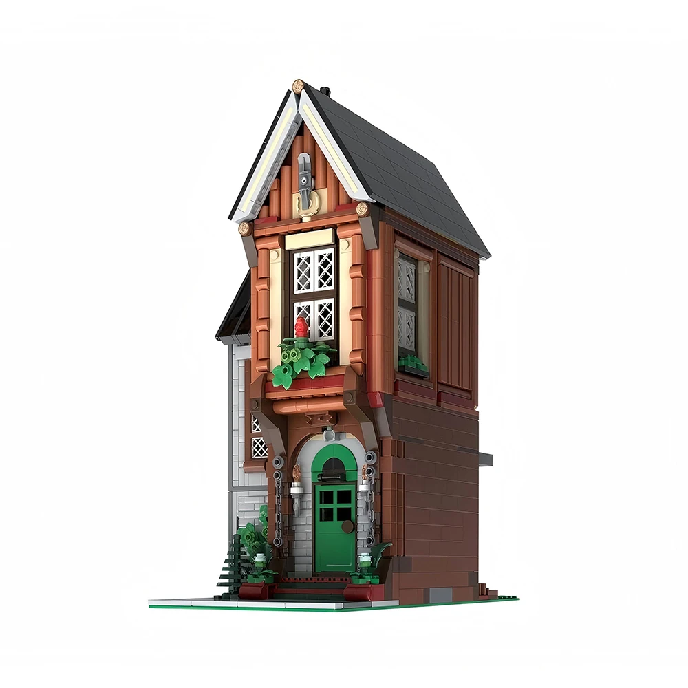 1687PCSMOC Mittelalterliche Architektur Fee Haus Modell Bausteine DIY Montage kinder Spielzeug Erwachsene Sammlung Geschenk Modulare Set