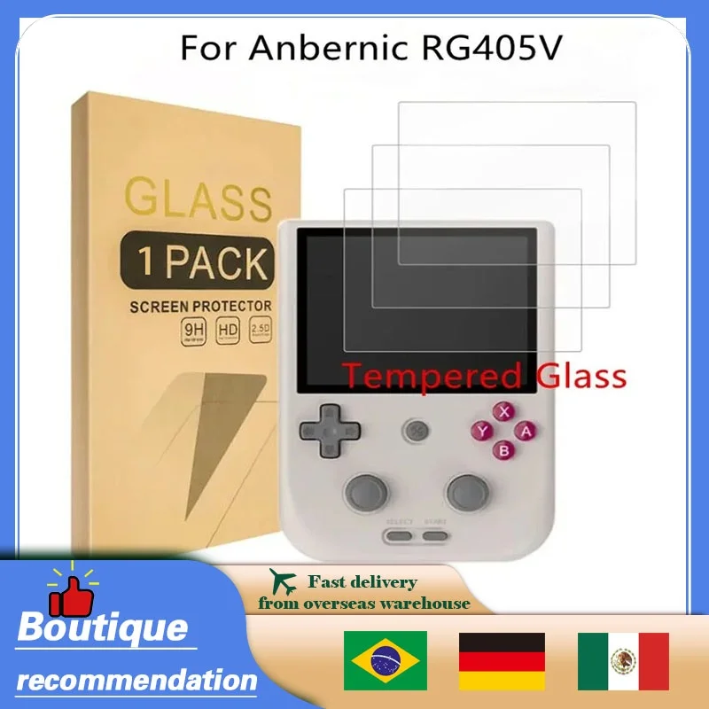 For ANBERNIC RG405V Tempered Glass Screen Protector Films RG405V Retro Console Screen Protector Film 9H HD Game Accessories