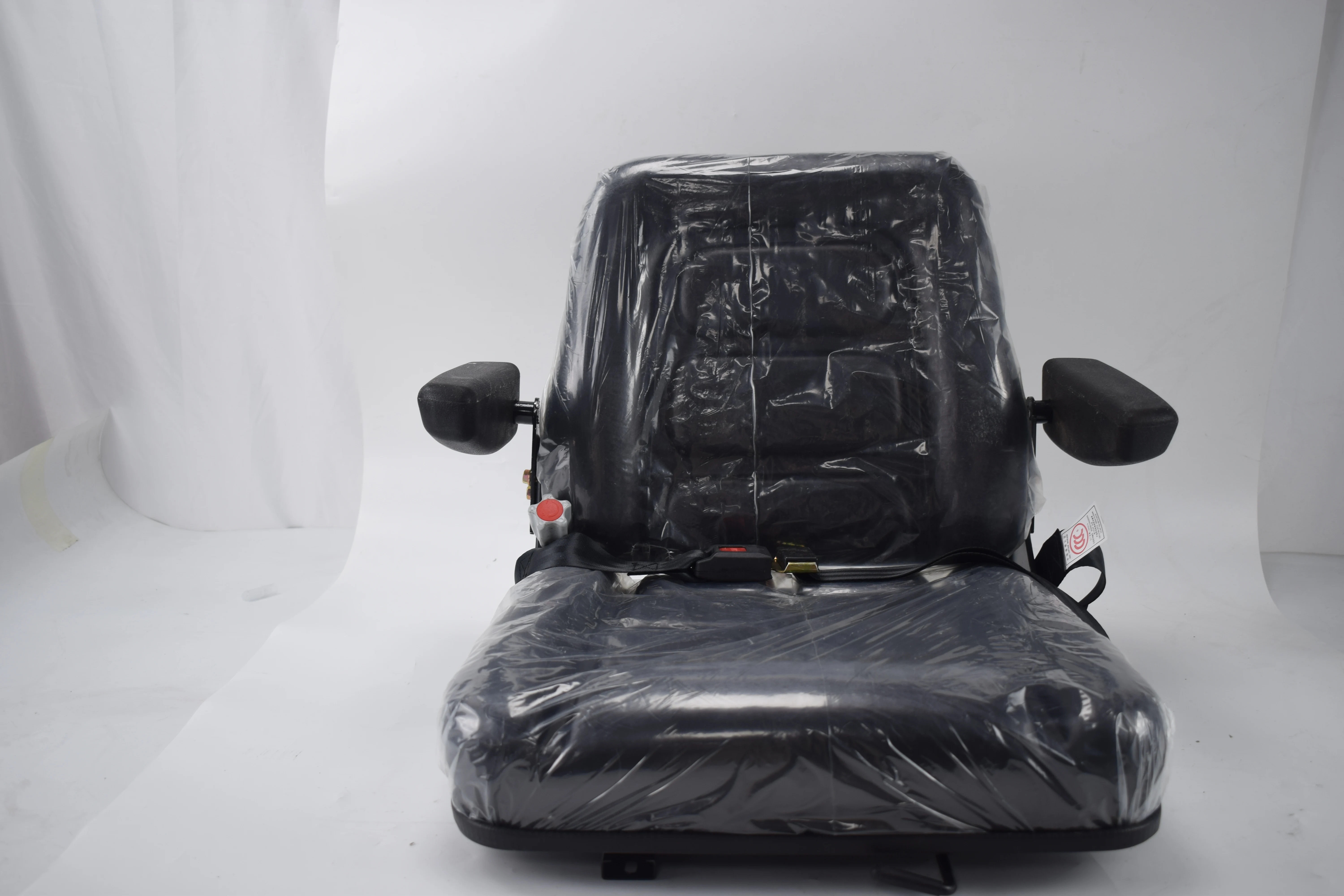 Forklift seat 230 * 285mm  with belt and armrest blister bag black