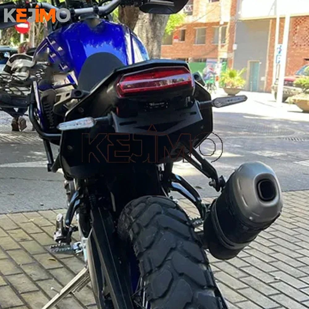 

For Yamaha T7 Rally XTZ700 Rear License Plate Holder Bracket with Light 2025 Tenere 700 Tail Tidy Fender Eliminator Motorcycl