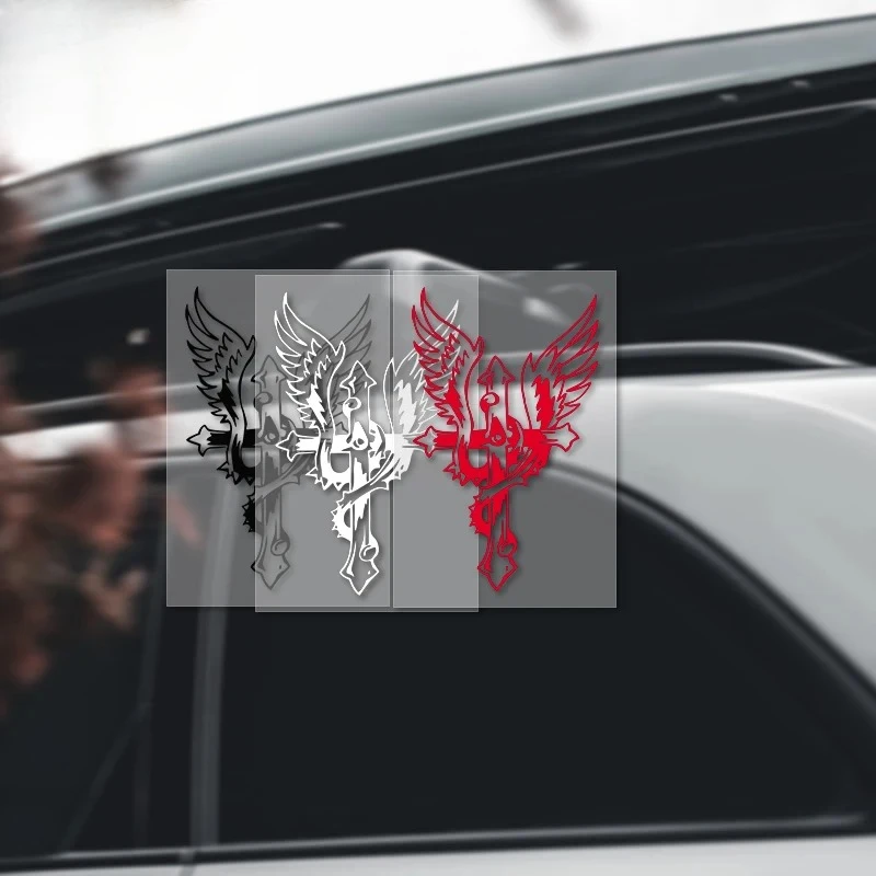 Creative Eagle Heron Cross Stitch Personalized Car Decal Automobile Motorcycle Covering Scratch Decoration Waterproof Reflect