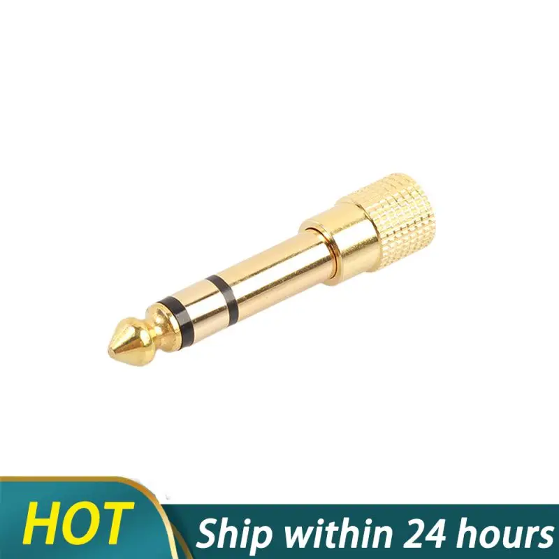 1~5PCS New Headphone Adapter 6 35 Mm Male To 3 5 Mm FemaleWear-resistant Jack Converter Audio Plug Gold Plating Process Power