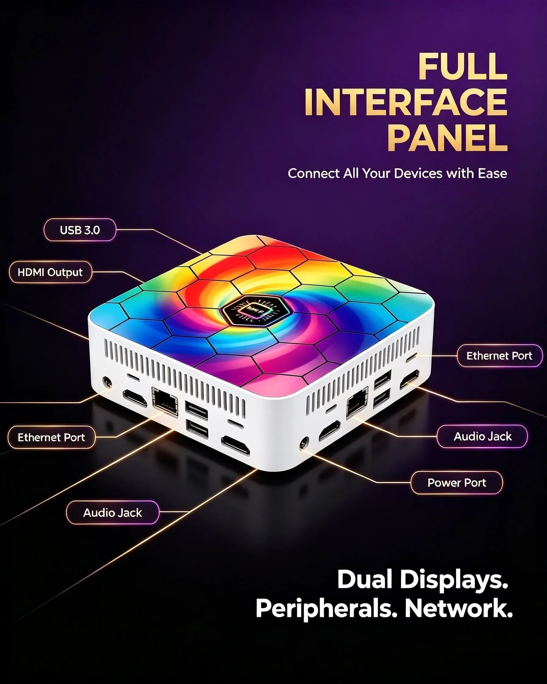 Intel I9 10980HK Colorful Windows 11 Budget Mini PC 16GB RAM 1TB 2TB SSD WIFI6 BT5.2 4K HD Gaming Office Study Library Computer