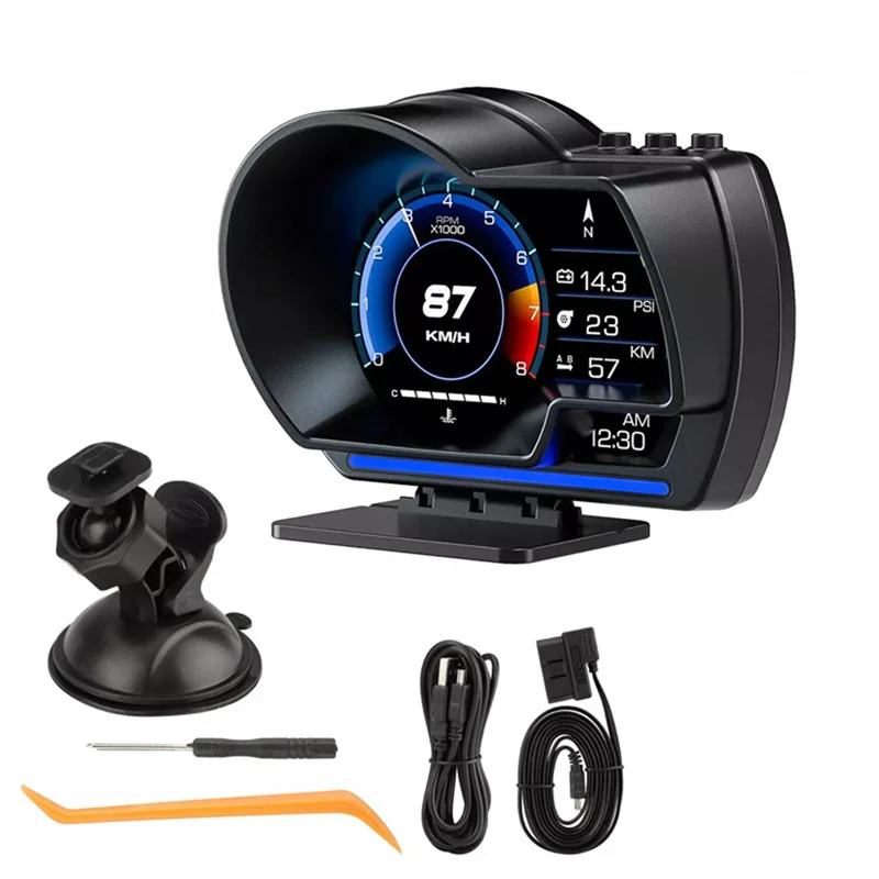 

OBD Устранение кода неисправности Автомобильный проекционный дисплей OBDII + GPS Умный датчик Прецизионный спидометр высокой четкости Безопасное вождение