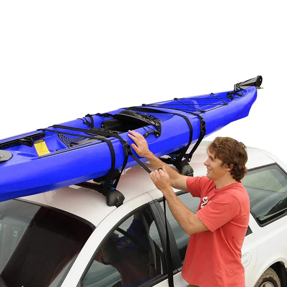 

1 Pair Car Roof Rack Tie Down Straps 10Ft Lashing Strap For Kayak Canoe Surfboard Cargo Truck Cam Buckle Waterproof Durable Tow