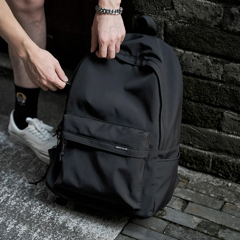 MOYYI حقائب ظهر مدرسية خفيفة الوزن للرجال مقاس 14 بوصة حقيبة كمبيوتر محمول حقيبة ظهر رياضية للسفر حقائب مدرسية لطلاب الجامعات المراهقين