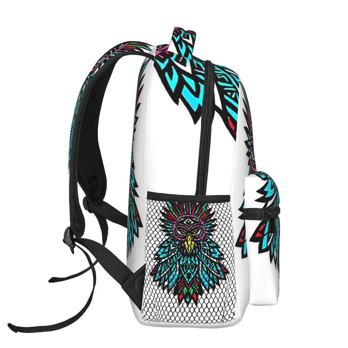 Native Mandala Owl อเมริกันกระเป๋าเป้สะพายหลังชายหญิง Bookbag นักเรียนโรงเรียนกระเป๋าแล็ปท็อป Rucksack กระเป๋าสะพายขนาดใหญ่ความจุ