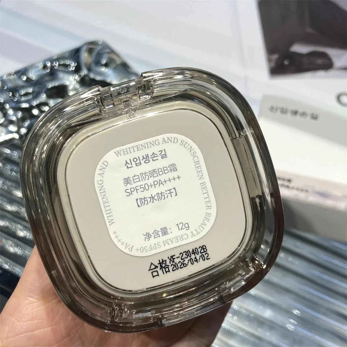 Wybielający krem ​​z filtrem przeciwsłonecznym BB Cream SPF50+ Air Cushion Foundation Długotrwały korektor Nawilżający krem ​​Wodoodporny Rozjaśniający Makijaż