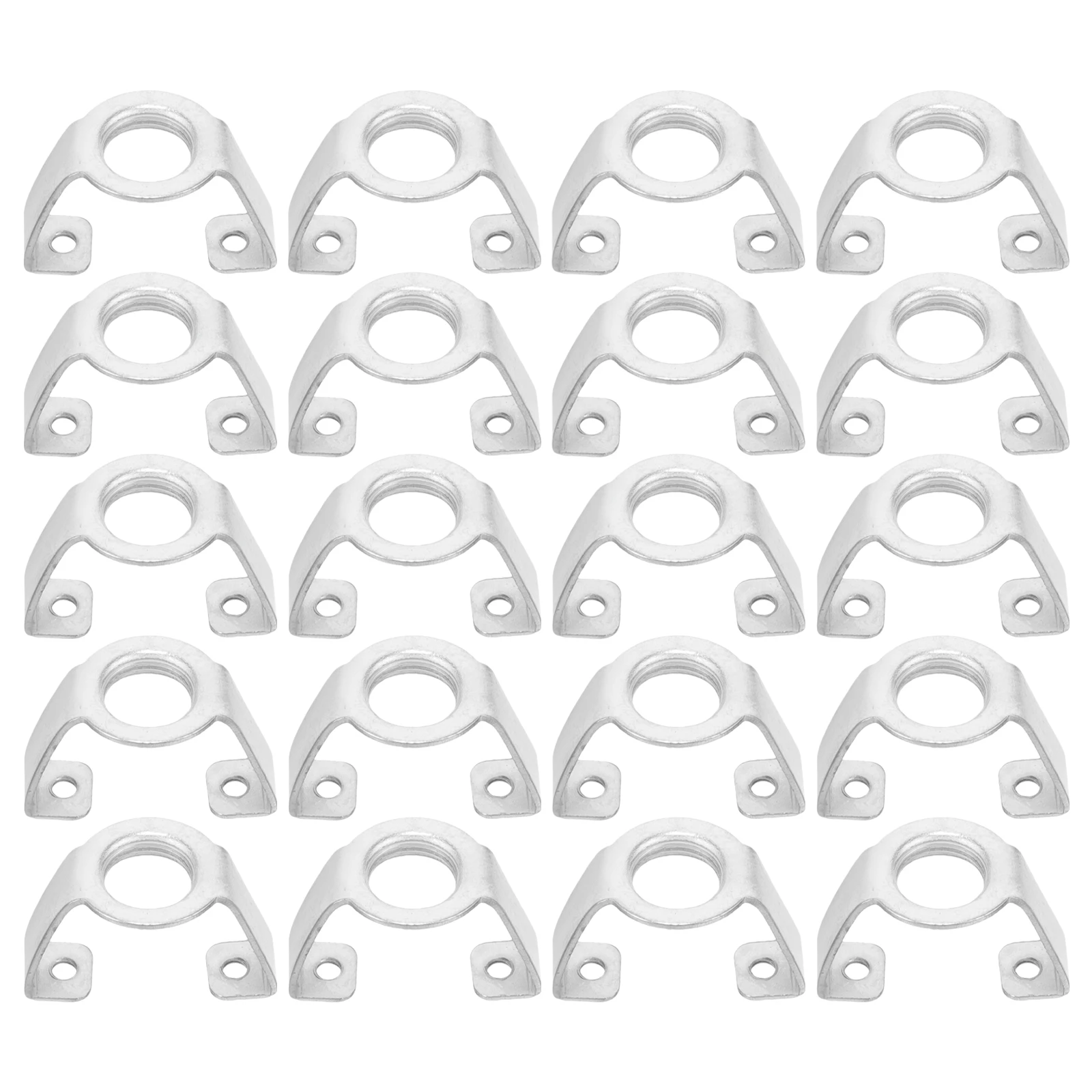 

20pcs Head Lampshade Adapter Lighting Fixture Parts Replacement Horn Light Bracket Household Lamp Fixing Components Metal Light