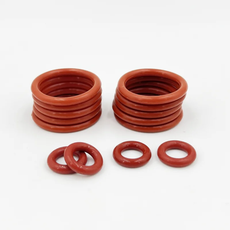 Red VMQ O Ring Seal Washer Plumbing Gasket CS1/1.5/1.9/2/3.1mm Silicone Rubber Insulation Waterproof Washer Non-toxic O-ring Set