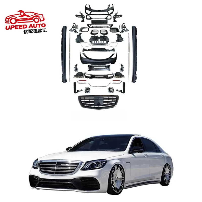 

Suitable for Upgrade S63 AMG Body Kit with Headlights Tail Lights Mercedes Benz S Class W222 2014-2023