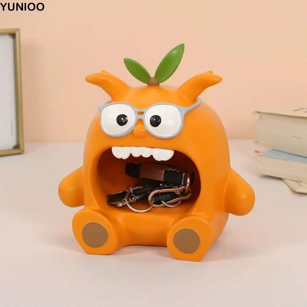

Big Mouth Entryway Tray Decoration Light Luxury Decorative Cartoon Doll Key Storage Tray Figurines Creative Design