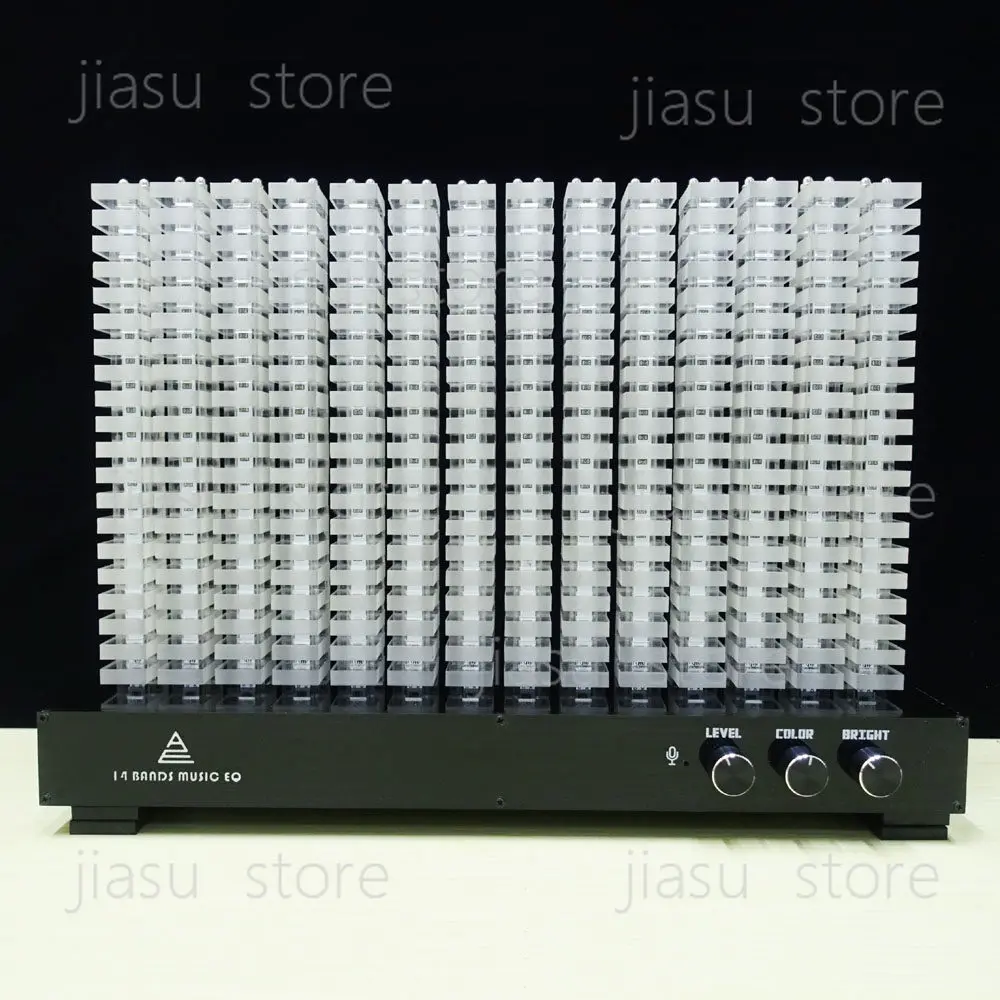 14 Segment LED Spectrum Column Light, Creative Audio Level Indicator, Colorful Music Rhythm Spectrum Analyzer Kit