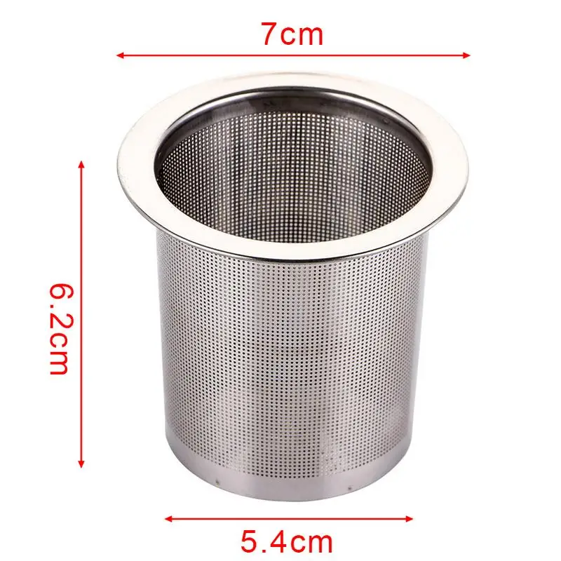 Reusable Stainless Steel Tea Strainer Mesh Compartment Tealeaves SpiceFilter Removable Tea Infuser For Teapot Straining Tool