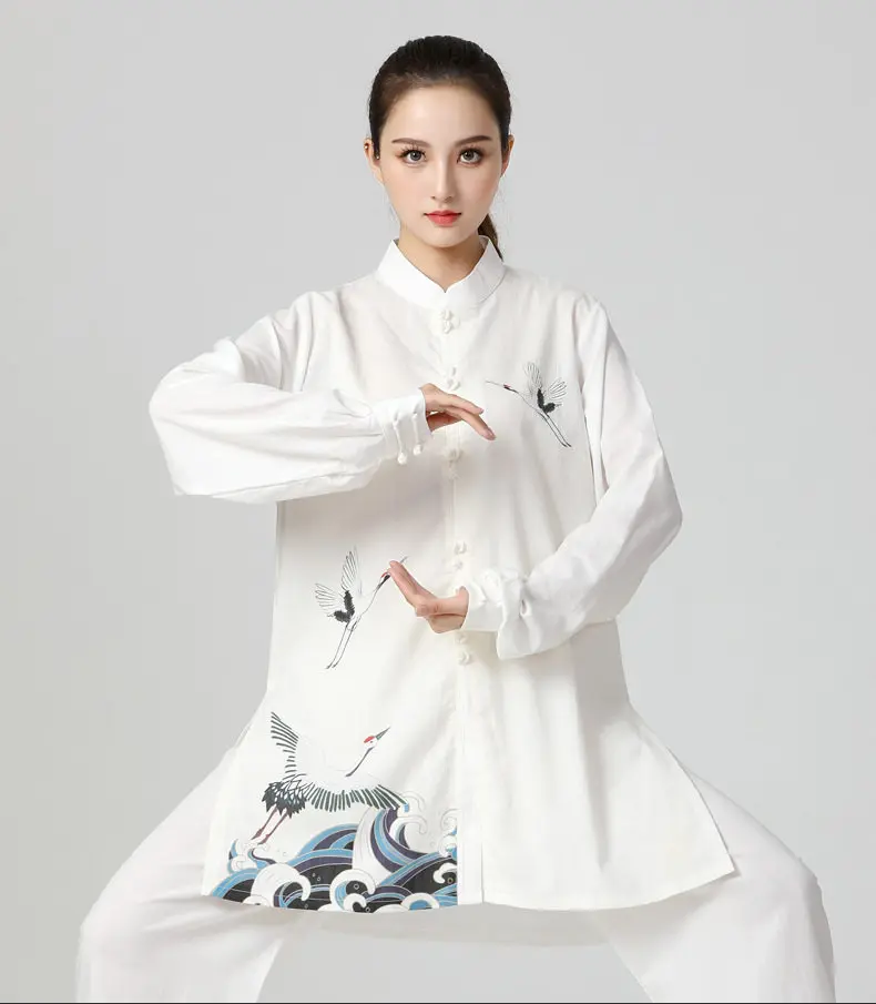 New Unisex Spring-Summer Breathable Loose-Fit Chinese Tai Chi Martial Arts Performance Uniform Set for Practice and Daily