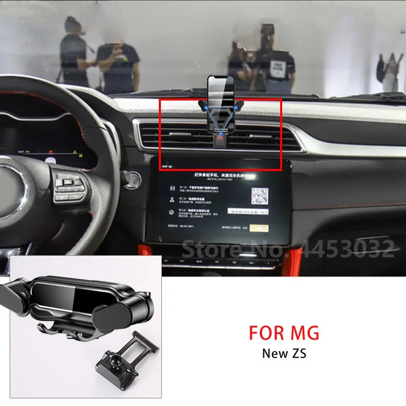 Gravity Car Mobile Phone Holder GPS Support Stand Bracket For MG ZS 2017 2018 2019 2020 2021 2022 360 Rotatable Accessories