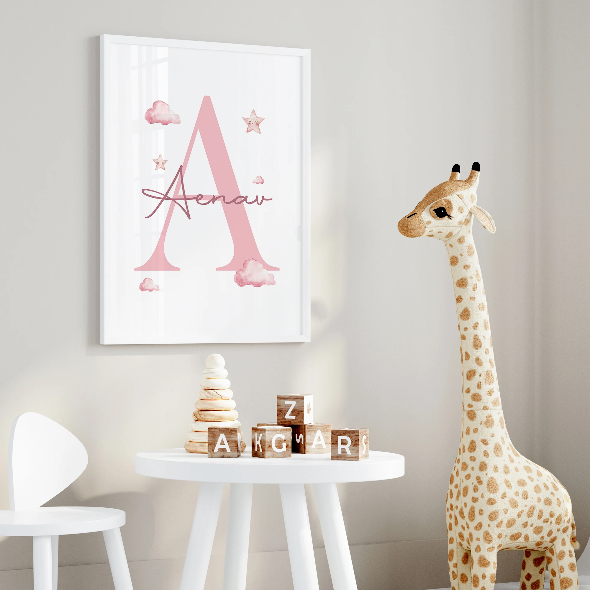 3pcs Personalized Custom Name  - огляд і ціна Baby Nursery Prints