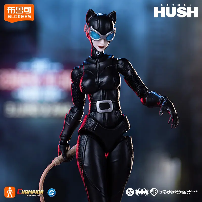 Genuine Blokees Hush Catwoman Toys Hush Batman Action Figure Assembly Model Kit DC Nightwing Champion Class Superman Gifts