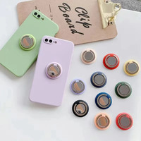 1-6Pcs Metal Mobile Phone Ring Stand Stick Magnetic Car Bracket Socket 360 Holder Cell Phone Telephone Support For Mobile Phones