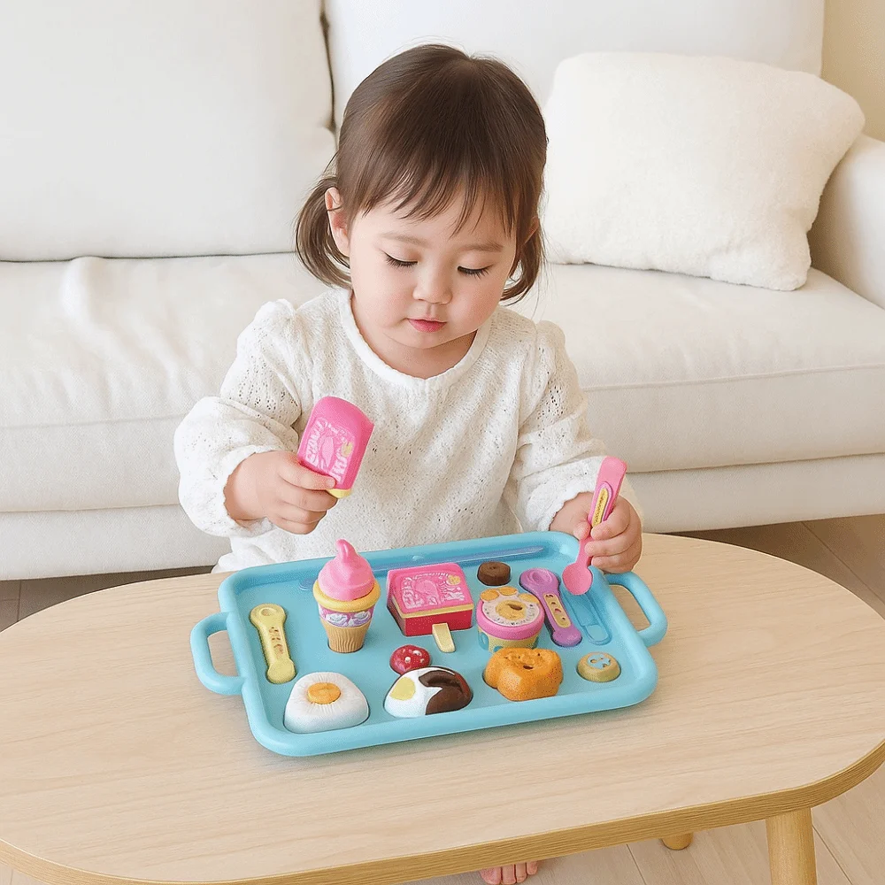 Set Makan Puding Bentuk Beruang Kecil Model Simulasi Permainan Pura-pura Kotak Makan Siang Mainan Puding Permainan Peran Pendidikan Dini