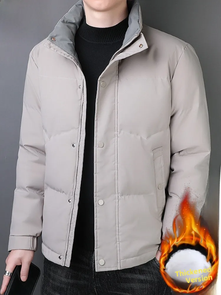 

Paul Winter 2025 Men's Loose Fit down Cotton Jaet Stand Collar Casual Faion Warmth Youth Polyester Inner Long Sve