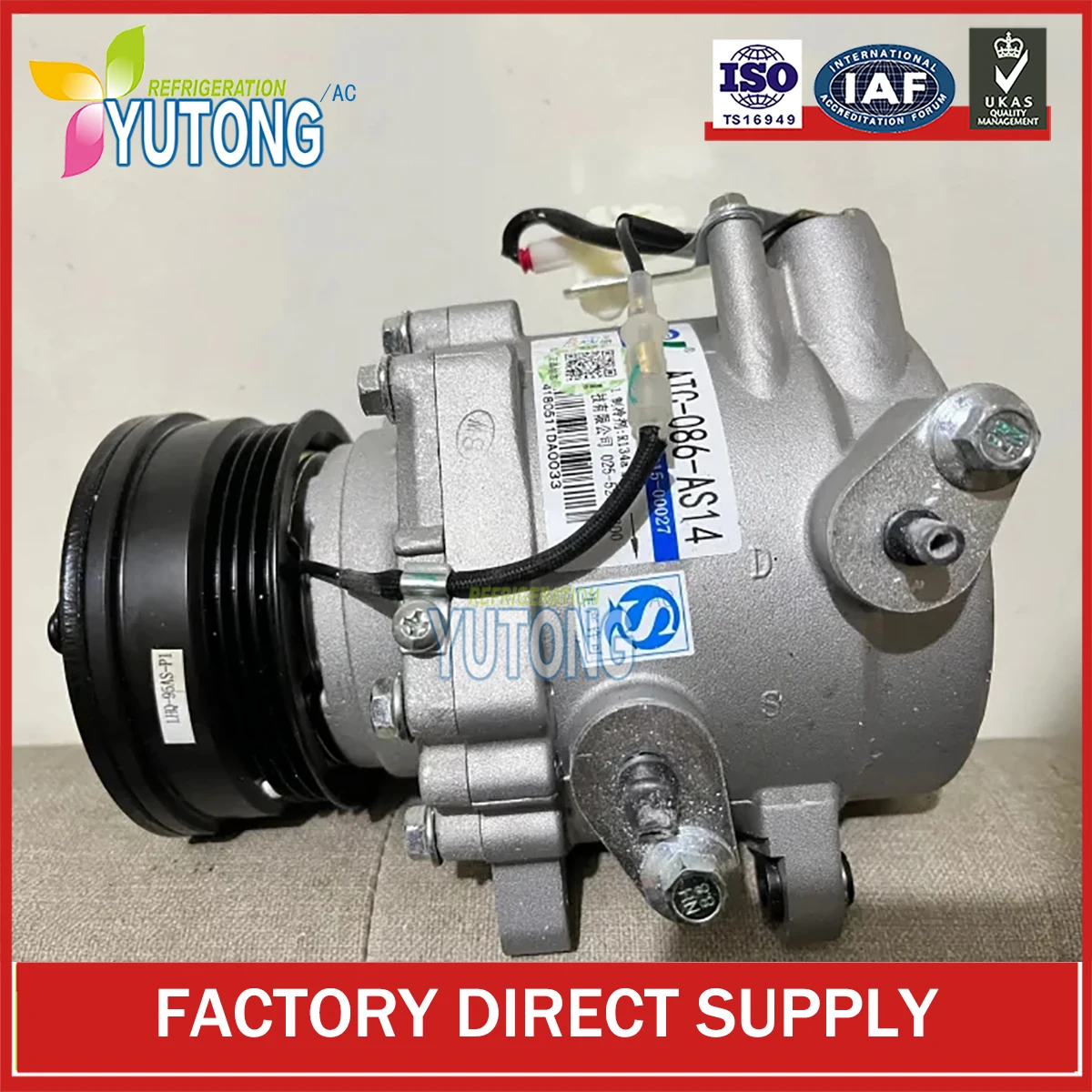 ATC-086-AS14 Air conditioning AC compressor for BAIC Foton Gadot V5 1.2L