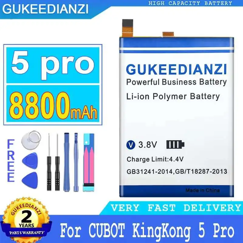 

8800Mah Long-Lasting Performance For Cubot King Kong 5 Pro Kong5 Kingkong Stable Mobile Phone Battery