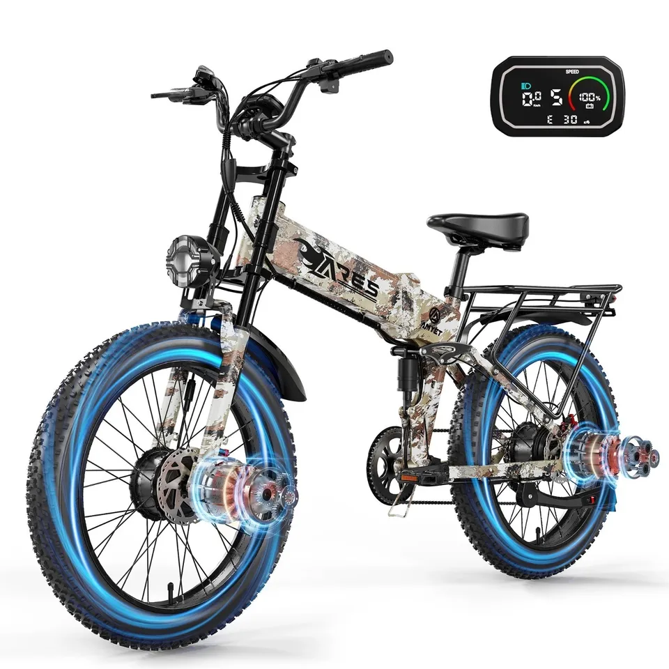 Electric Bike 2000W 25AH AWD Dual Motor Folding 24" Electric Mountain Bike image 2