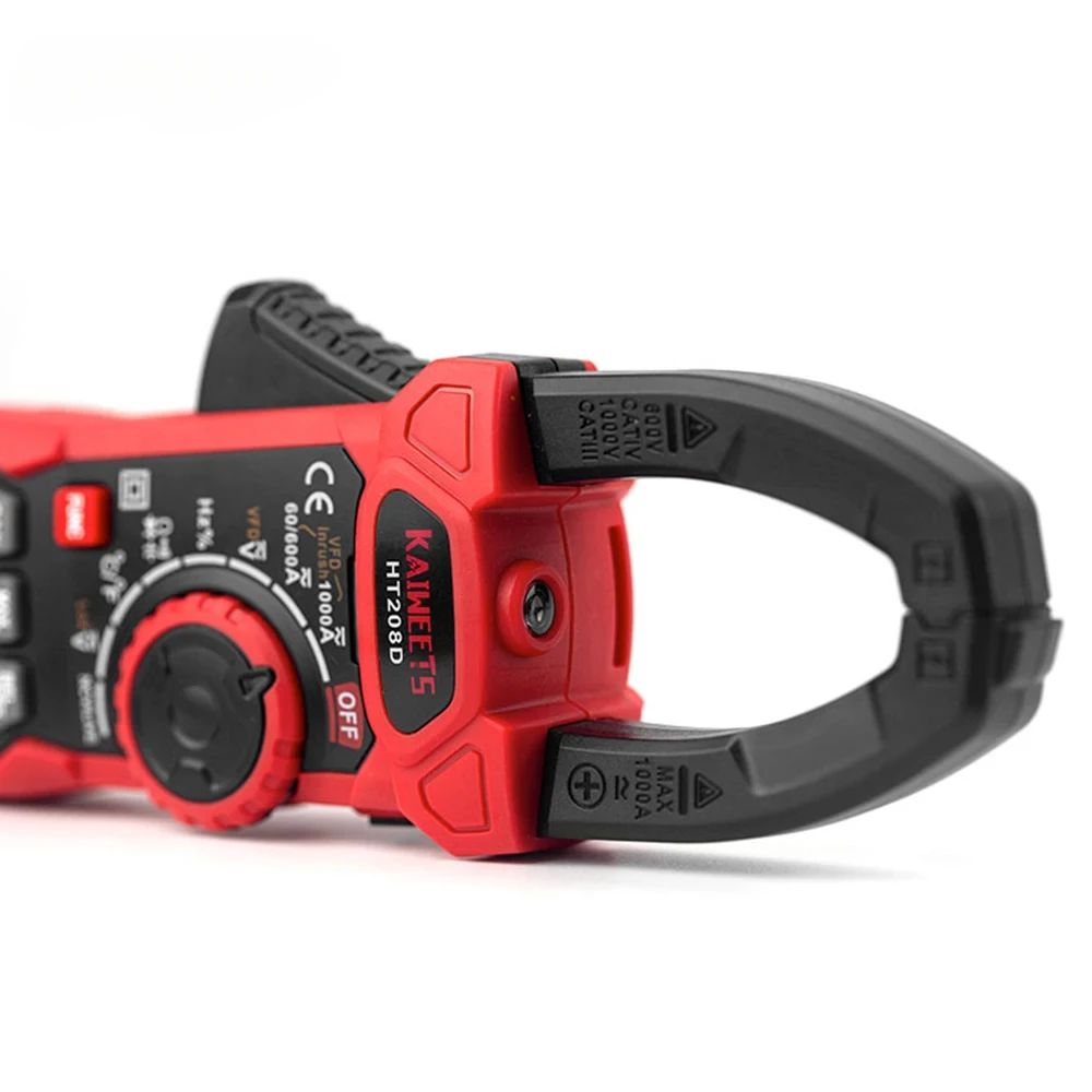 KAIWEETS HT208D 1000A Current Digital Clamp Meters Ammeter Test Electrical Multimeter Clamp Meter AC DC Digital