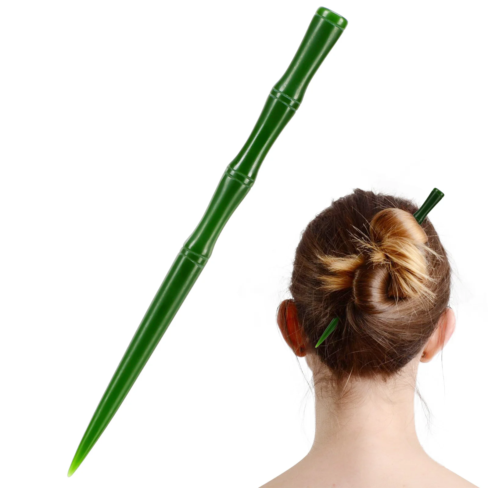 

Hair Barrettes Hairpin Chinese Long Stick Jade Vintage Accessories Chopstick Women Sticks Green Miss