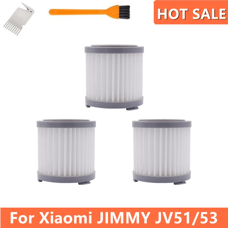 Xiaomi jimmy jv51/53コードレス掃除機,HEPAフィルター,グレー,交換用フィルター