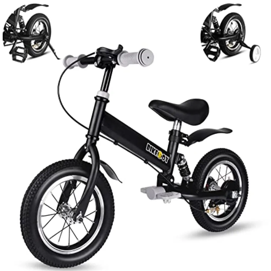 

Balance Bike 2 in 1,The Dual Use of a Kids Balance Bike and Kids Bike,12 Inches for 2-6 Years Old,with Shock Absorbers, Fenders, Pedals, Auxiliary Wheels