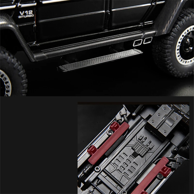 1:20 G65 G63 6*6 Big Tire Alloy Car Model Diecast Metal Toy Off-Road Vehicles Car Model Sound and Light Simulation Children Gift