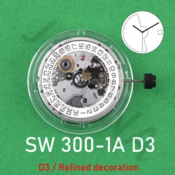 SW300 MOVEMENT Sellita SW300-1A D3 (refined decoration), rhodiu New original mechanical movement  calendar automatic movement