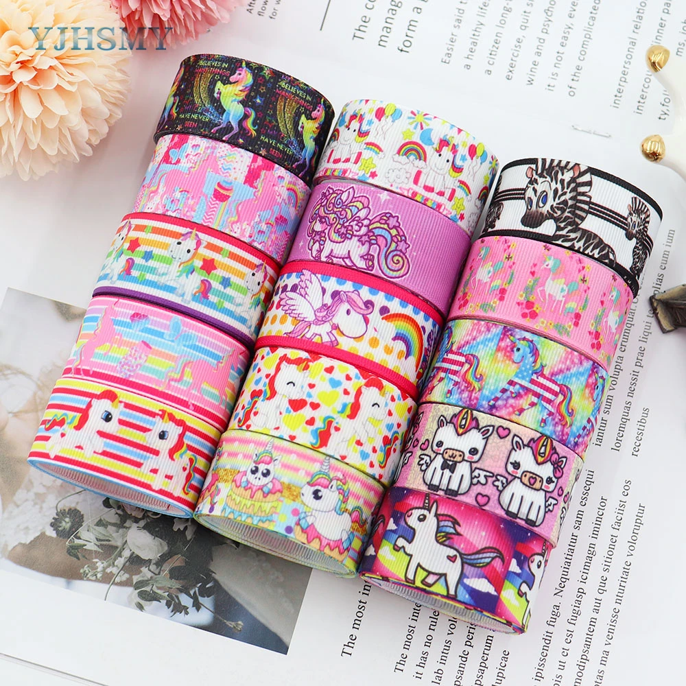 Unicorn Printing Grosgrain Ribbon 1\