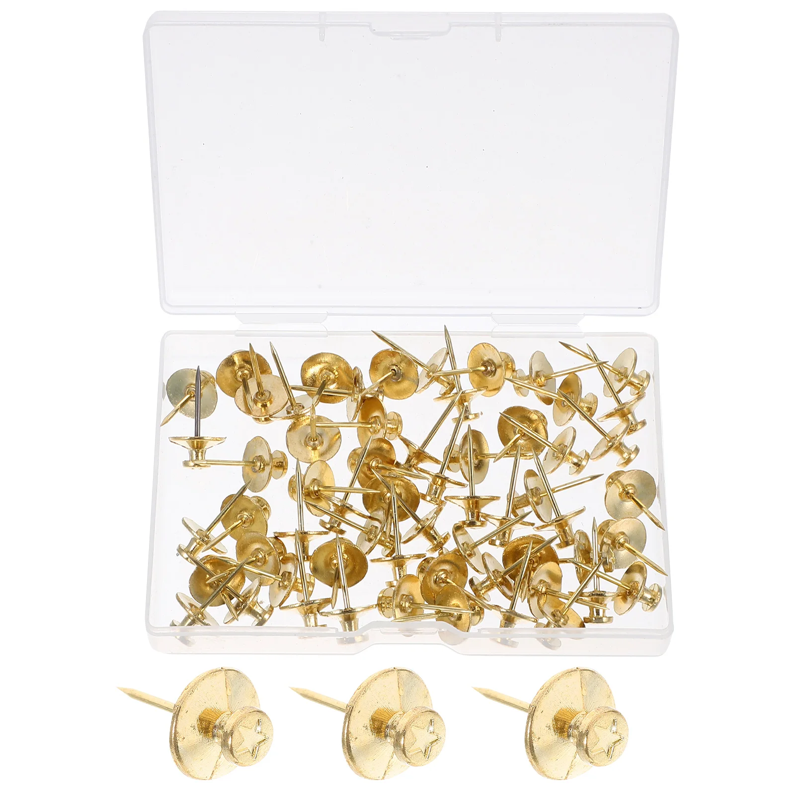 

60 Pcs Thumbtack Wall Picture Hanging Nails Zinc Alloy Metal Push Pins for Photo Decor Bulletin Board Cork Board Tacks