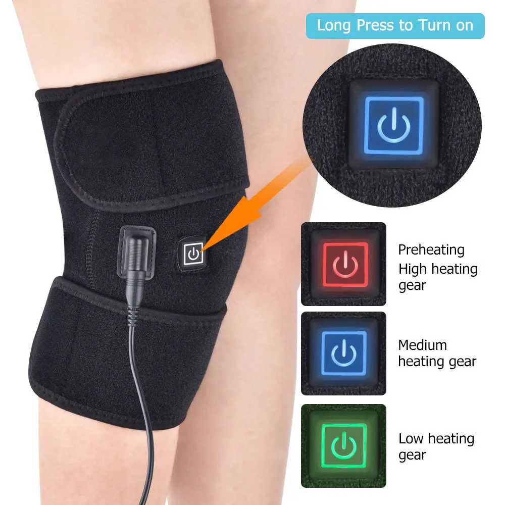 Electric Heating  Knee pads 3 Gear Infrared Heated Hot Compress Therapy Knee Protection for Joint Pain Arthritis Pain Relief